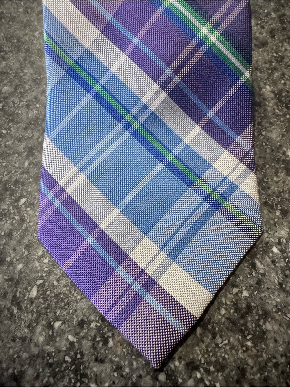 Nautica Purple, Blue & Green Plaid Men's Tie